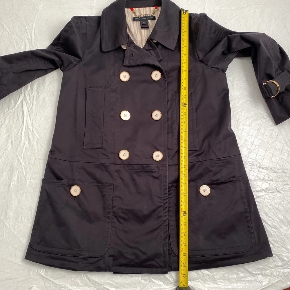 Marc by Marc Jacobs double breasted black trench pea coat M